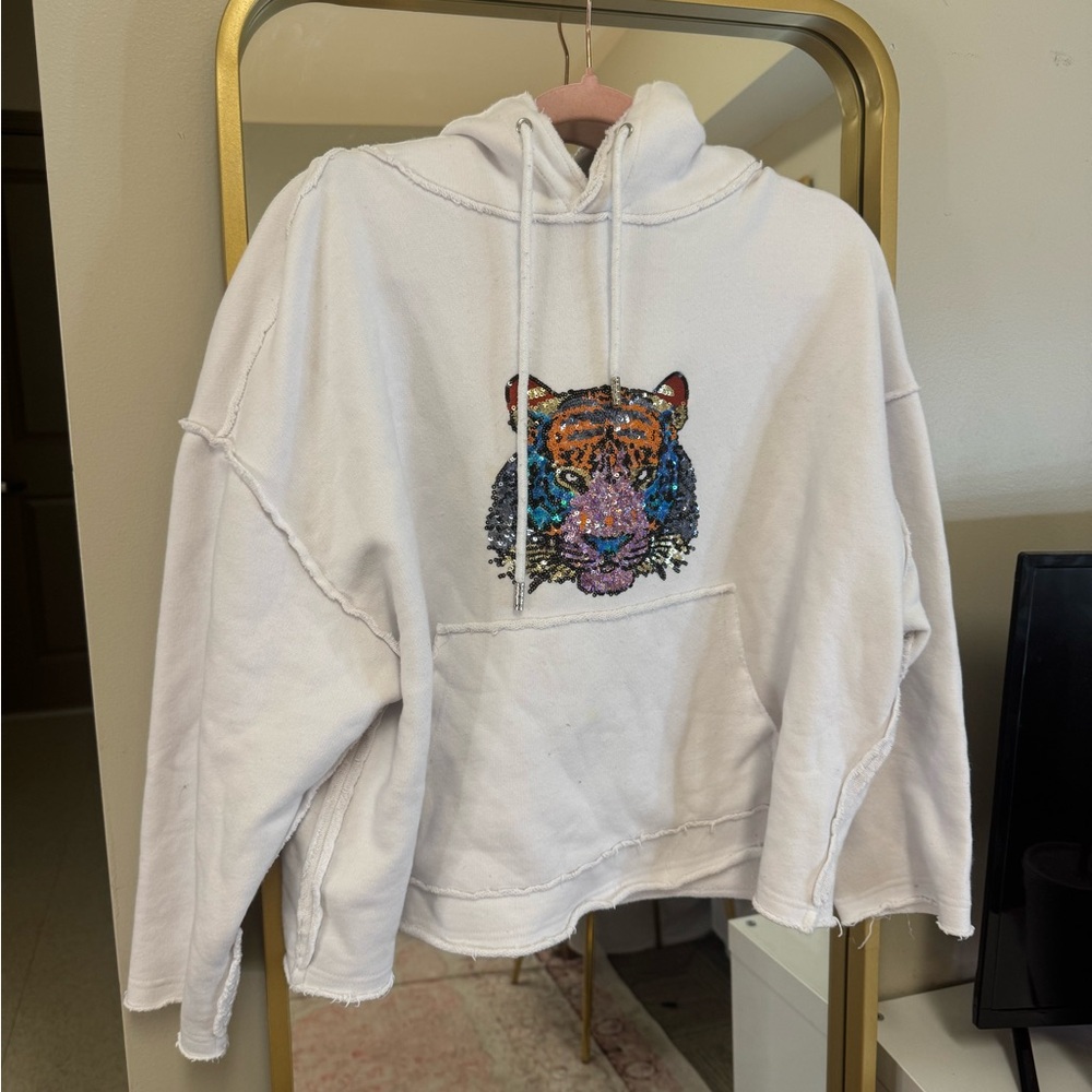 Boutique sequin tiger sweatshirt